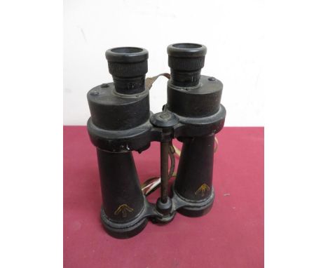 Pair of Barr and Stroud 7xCF-41 military binoculars, stamped A.P.1SCOA serial no. 39015 with stamped and painted broad arrow 