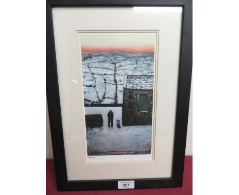 After Peter Brook, "The Evening Light, The Fields, Swaledale" ltd.ed. 62/195 (7cm x 15cm) 