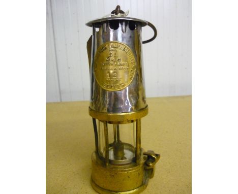 Protector Type SL brass and steel miners lamp No.12 (22cm) 