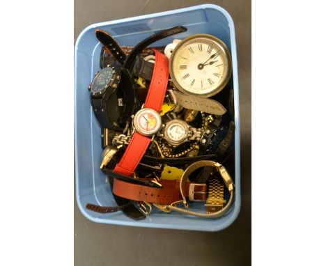 Watches - a Herge Les Aventures De Tintin wrist watch, Tintin and Snowy character dial,  red and black hands, Arabic numerals