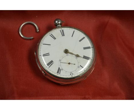 A George III/ William IV silver open face pocket watch, James Burton, Lincoln's Inn Gate, London, white enamel dial, bold Rom