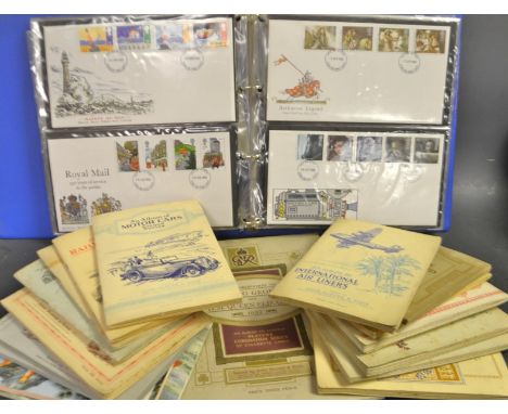 Ephemera - cigarettes and stamps, first day covers etc qty