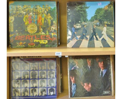 Vinyl records - LPS assorted Beatles, Rolling Stones, Moody blues, Tiny Hadley etc. 2 boxes