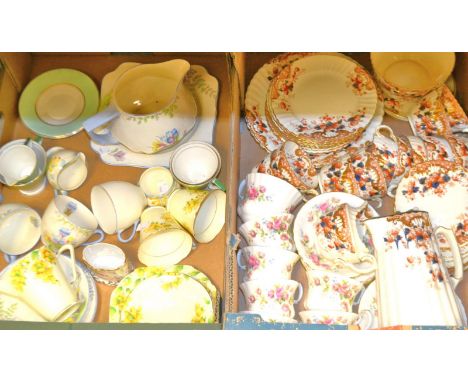 Teaware- an Edwardian Imari pallet part breakfast service, a Crown Devon part tea set; pattern number 1475, c.1930, Shelley A