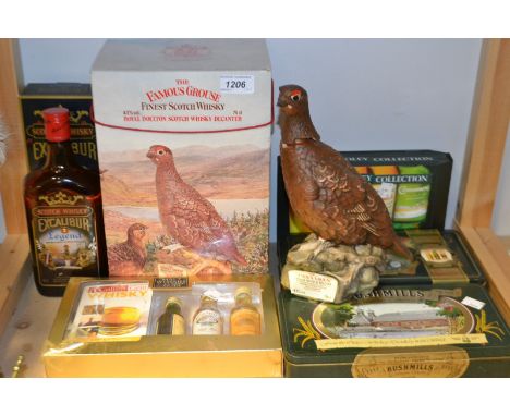 A famous grouse finest scotch whisky, boxed; Malt Whiskies a classic guide; William Grants miniature collection etc (6)