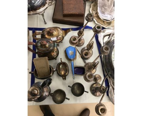 A quantity of EPNS to inc a tea set, candelabra etc