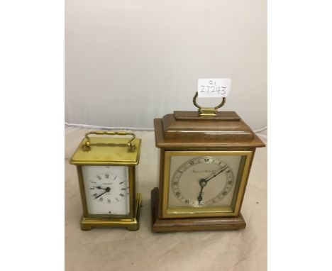 A clock by Mappin & Webb; together with a carriage clock