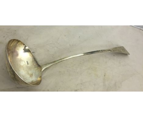 A Georgian hallmarked silver ladle