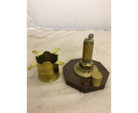 A quantity of trench art to inc lighter etc