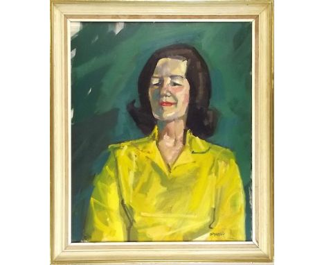 SAMUEL DODWELL.
Portrait of Charlotte Rampling. Oil on canvas. Signed.
61 x 50cm.
