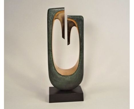 DENIS MITCHELL.
'Buryan.' Bronze sculpture on slate base. Initialled, titled, numbered 0/7 & dated 1976 to the base. 
Height 