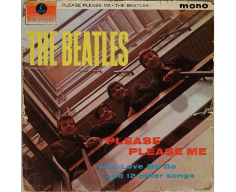 PLEASE PLEASE ME - UK MONO 2ND 'CROSSOVER' PRESSING LP. A good 'starter' copy of the seldom seen 2nd UK mono pressing of Plea