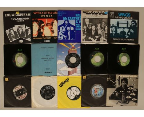 PAUL MCCARTNEY & RELATED - 7" COLLECTION. Ace collection of 51 x 7" including not often seen overseas picture sleeves. Titles