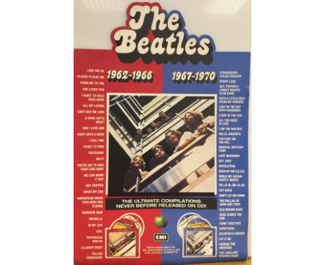 BEATLES EMI POP UP SHOP DISPLAY LARGE. A 1980s 3D effect cardboard display with 'pop up' easel back, used in stores to promot