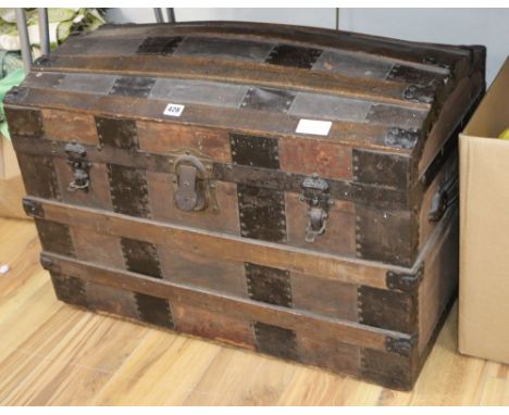 A Victorian domed top trunk