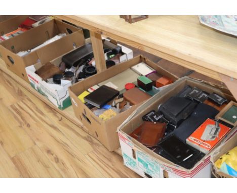 A large quantity of camera equipment