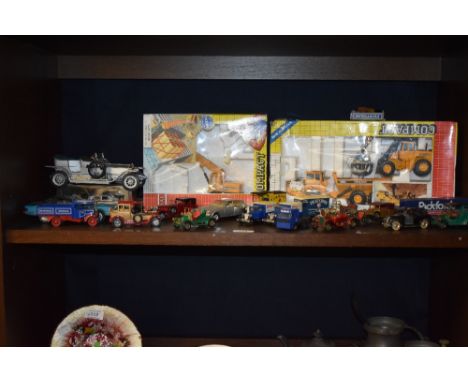 A selection of collectable model cars and trucks, including Matchbox.