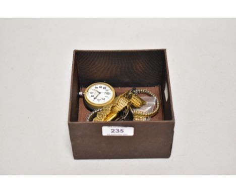 A gentleman's Rotary wristwatch, with Quartz movement, having a square dial with baton markers, and gold plated case, togethe