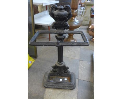 A Victorian style cast iron stick stand 