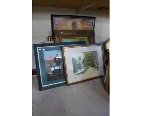 Assorted paintings and prints (7) 