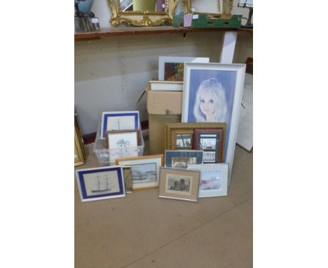 Assorted prints and pictures, etc. 