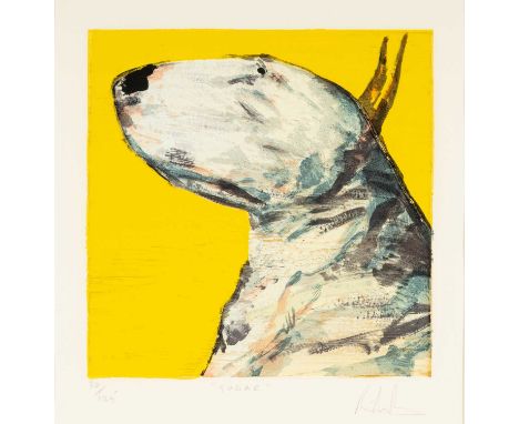 ‡ RAY RICHARDSON (b. 1964) limited edition (32/125) screenprint - 'Sugar', an English Bull Terrier, signed, numbered and titl