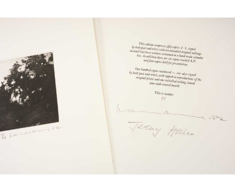 HOOKER (JEREMY) & ACKROYD (NORMAN) Itchen Water, poems 1982, Winchester School of Art Press, 4to., limited edition (11/100), 