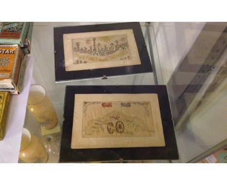 Pair of Great War Tapestry Postcards. 