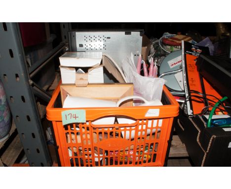 Box of Assorted Linen & Curtains. 