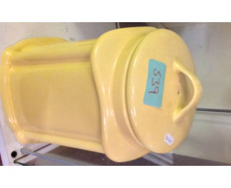 Yellow Ceramic Biscuit Barrel. 