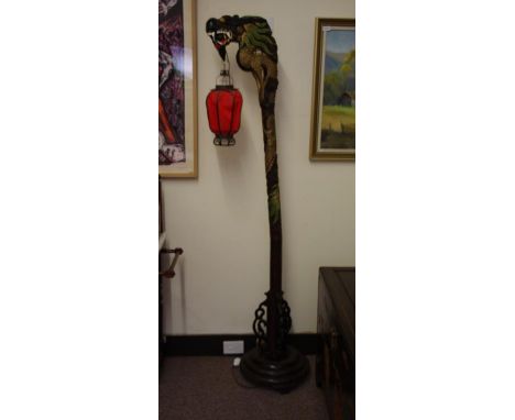 Chinese dragon standard lamp 185cm high approx.