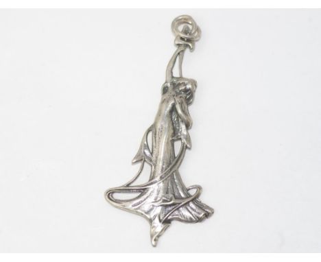 Sterling silver Art Nouveau pendant