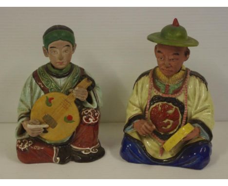 Two Chinese ceramic nodders 16.5cm high (tallest)
