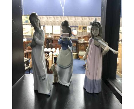 THREE NAO FIGURES OF GIRLS