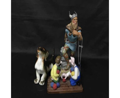 ROYAL DOULTON FIGURE OF A VIKINGalong with a number of other ceramic figures 