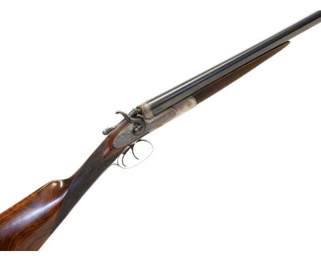 W. Richards of Liverpool 12 bore side by side hammer gun, serial number 7615, 28 inch sleeved barrels with 2 3/4inch chambers