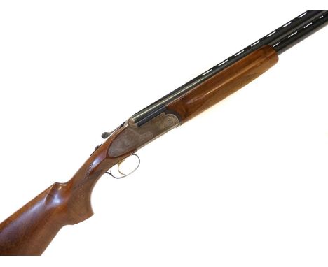 Rizzini 12 bore over and under shotgun, serial number 85858, 29 inch multichoke barrels (only two tubes present, no key) 70mm
