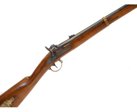 Antonio Zoli 12 bore percussion muzzle loading shotgun, serial number 28161, modelled after a Remington 1863 Zouave rifle, 33