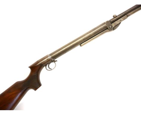 BSA standard .22 air rifle, serial number 51249, 19 inch barrel, sprung side catch loading lever, chequered 14 1/4" stamped s
