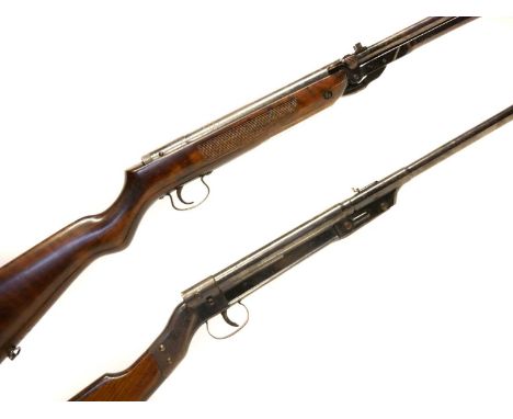Webley MkIII .22 air rifle serial number 24533, with 18 inch barrel sighted together with a tin of pellets, also a Diana Mark