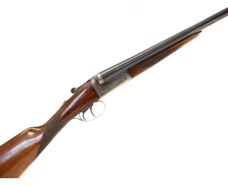 AYA 12 bore side by side No.4 shotgun, serial number 169144, 28 inch barrels with half and three quarter chokes, Spanish proo