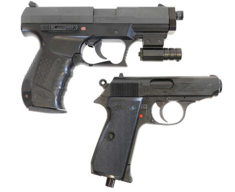 Walther PPK/S .177 BB CO2 air pistol, serial number 13D00332 also a Walther CP99 .177 pellet CO2 air pistol serial number J13