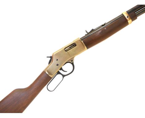 Henry Repeating Arms 44 magnum / 44 Special lever action rifle, serial number BB0107678, 19.5inch octagonal barrel with rache