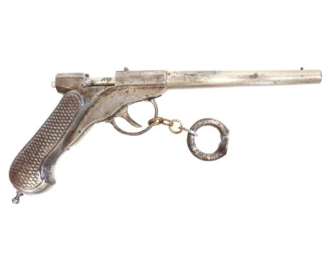 Webster's Dare Devil Dinkum .177 air pistol, 6inch barrel, fully nickel plated, with key. No licence required to buy this ite