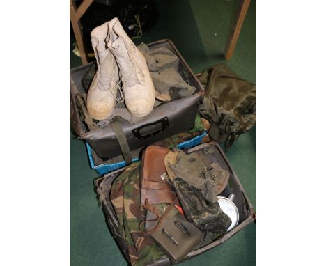 Mixed lot of equipment, ammunition pouches, water bottle holders, kidney pouches, small packs, etc, (qty)