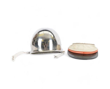 Chrome M-1 Helmet, together with a Kepi 