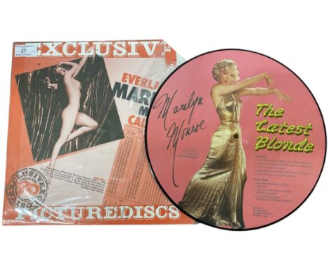 Marilyn Monroe - The Latest Blonde - a long play / LP vinyl record picture disc album (AR 30077). With the original calendar 