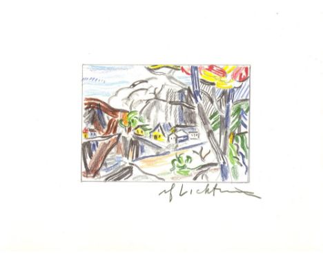 Artist: Roy Lichtenstein (American, 1923-1997). Title: "Mountain Village [print]". Medium: Color offset lithograph. Date: Com