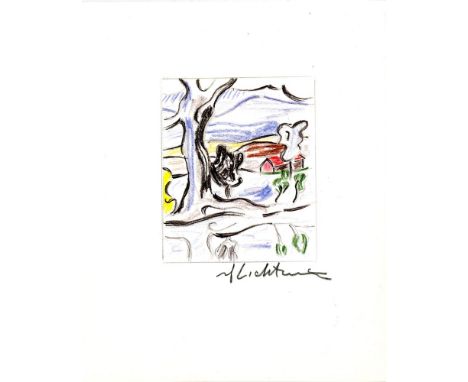 Artist: Roy Lichtenstein (American, 1923-1997). Title: "The Old Tree". Medium: Color offset lithograph. Date: Composed 1986. 