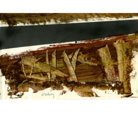 Artist: Pierre Soulages [d'après] (French, b.1919). Title: "Composition #1". Medium: Mixed media on paper. Date: Composed 196